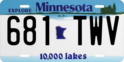 MN license plate 681TWV
