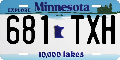 MN license plate 681TXH