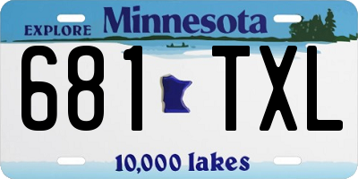 MN license plate 681TXL
