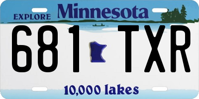 MN license plate 681TXR