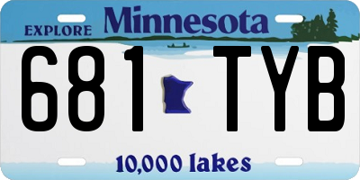 MN license plate 681TYB