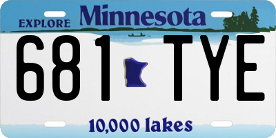 MN license plate 681TYE