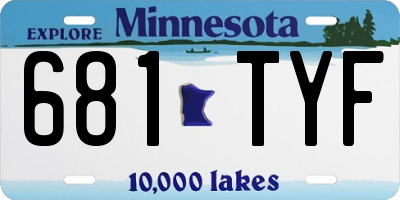MN license plate 681TYF
