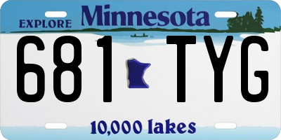 MN license plate 681TYG