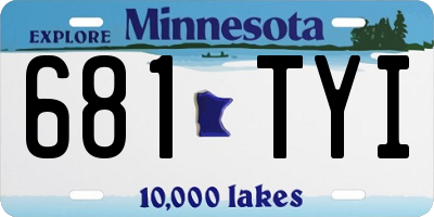 MN license plate 681TYI