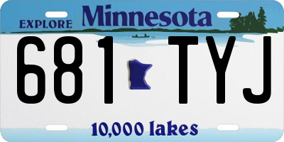 MN license plate 681TYJ