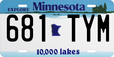 MN license plate 681TYM