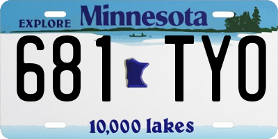 MN license plate 681TYO