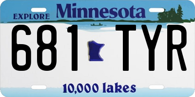 MN license plate 681TYR