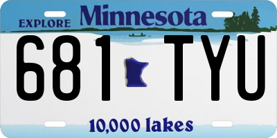 MN license plate 681TYU