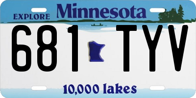 MN license plate 681TYV