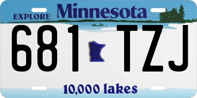 MN license plate 681TZJ