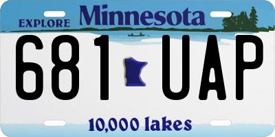 MN license plate 681UAP