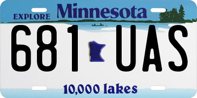 MN license plate 681UAS