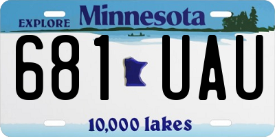 MN license plate 681UAU