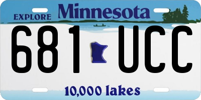 MN license plate 681UCC