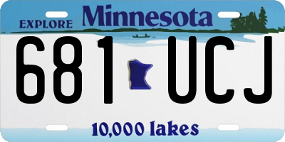 MN license plate 681UCJ