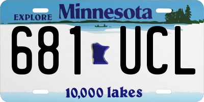 MN license plate 681UCL