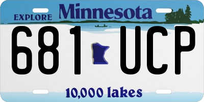 MN license plate 681UCP