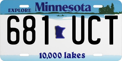 MN license plate 681UCT