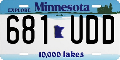 MN license plate 681UDD