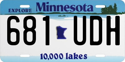 MN license plate 681UDH