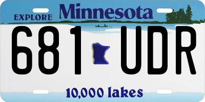 MN license plate 681UDR