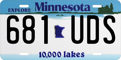 MN license plate 681UDS