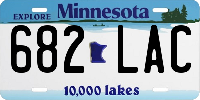MN license plate 682LAC