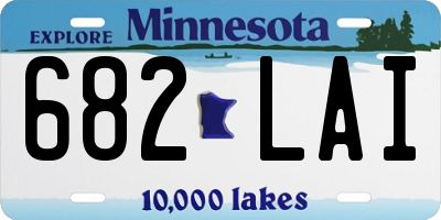 MN license plate 682LAI