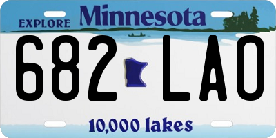 MN license plate 682LAO