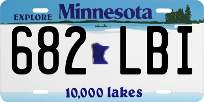 MN license plate 682LBI