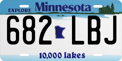 MN license plate 682LBJ