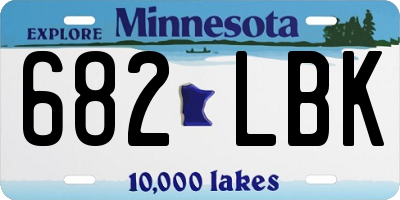MN license plate 682LBK