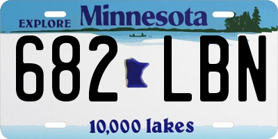 MN license plate 682LBN