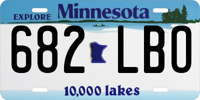 MN license plate 682LBO