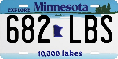 MN license plate 682LBS