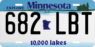 MN license plate 682LBT