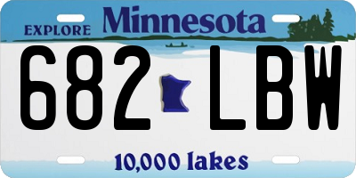 MN license plate 682LBW