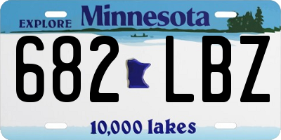 MN license plate 682LBZ