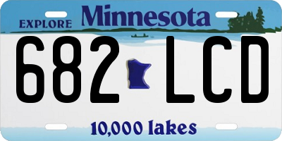 MN license plate 682LCD