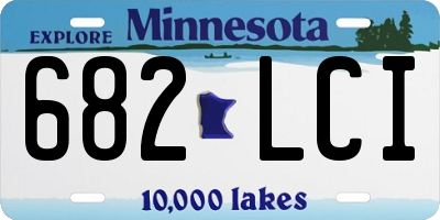 MN license plate 682LCI