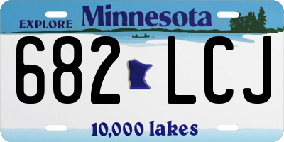 MN license plate 682LCJ