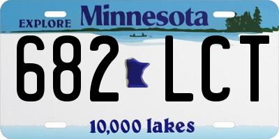 MN license plate 682LCT