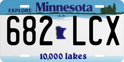 MN license plate 682LCX