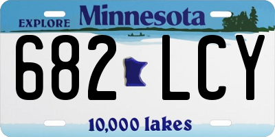 MN license plate 682LCY