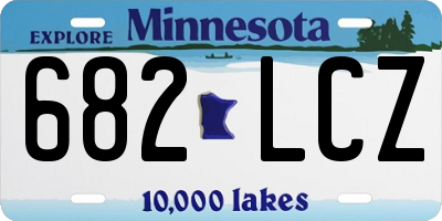 MN license plate 682LCZ