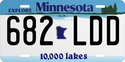 MN license plate 682LDD