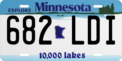 MN license plate 682LDI