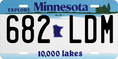 MN license plate 682LDM